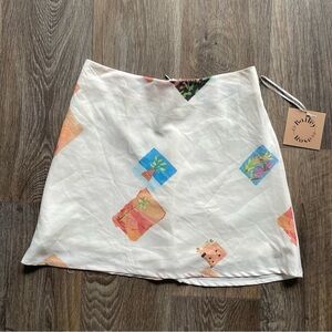 Bailey Rose NWT Coastal Art Print Mini Skirt Small Summer European Vibe